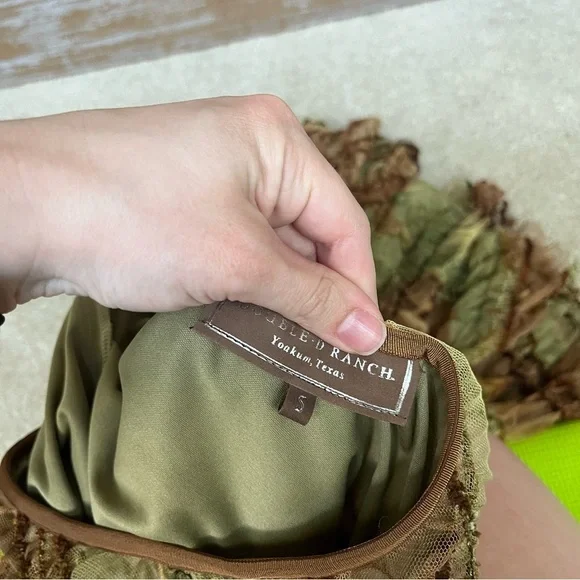 Double D Ranch Ruffle Ombre Striped Skirt Set NFR Western Rodeo Boho Womens S - Picture 8 of 8